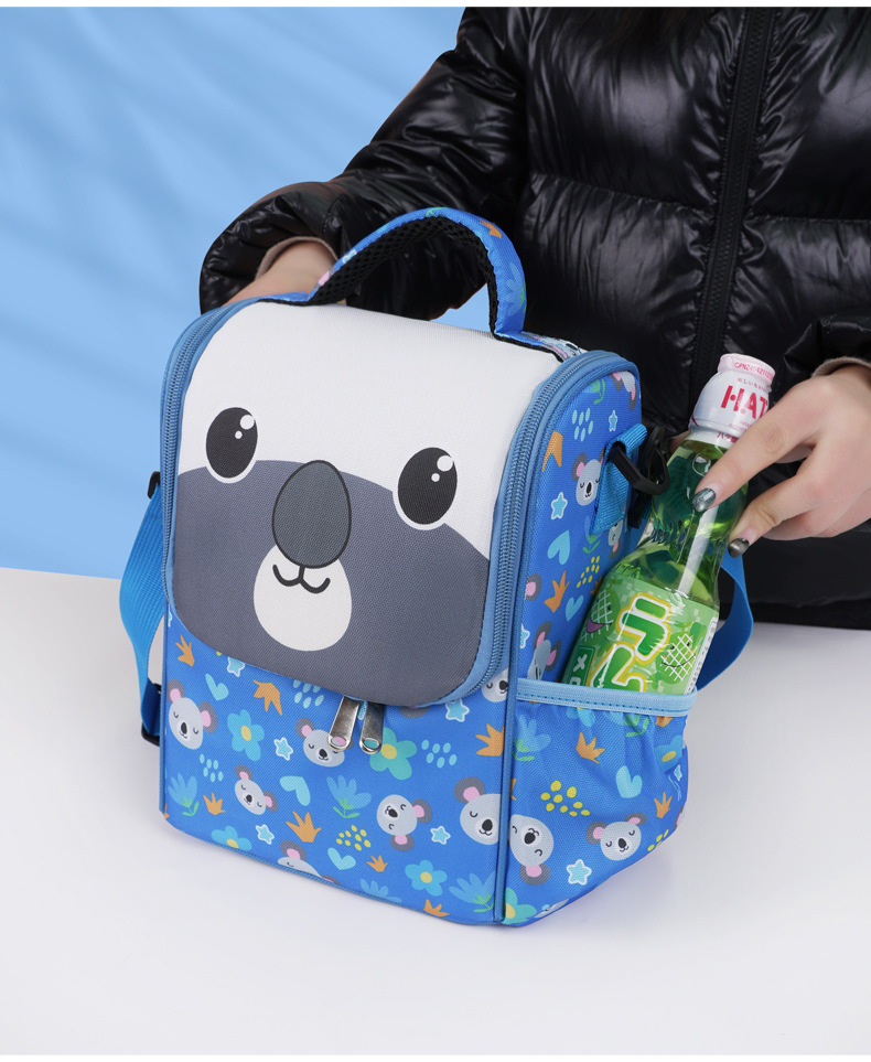 亚马逊跨境爆款儿童午餐包便携斜跨折叠冰包幼儿园小学生午餐包详情13