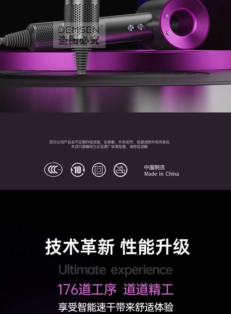 跨境新款电吹风机家用负离子护发速干发廊大风力恒温吹风筒不伤发详情2