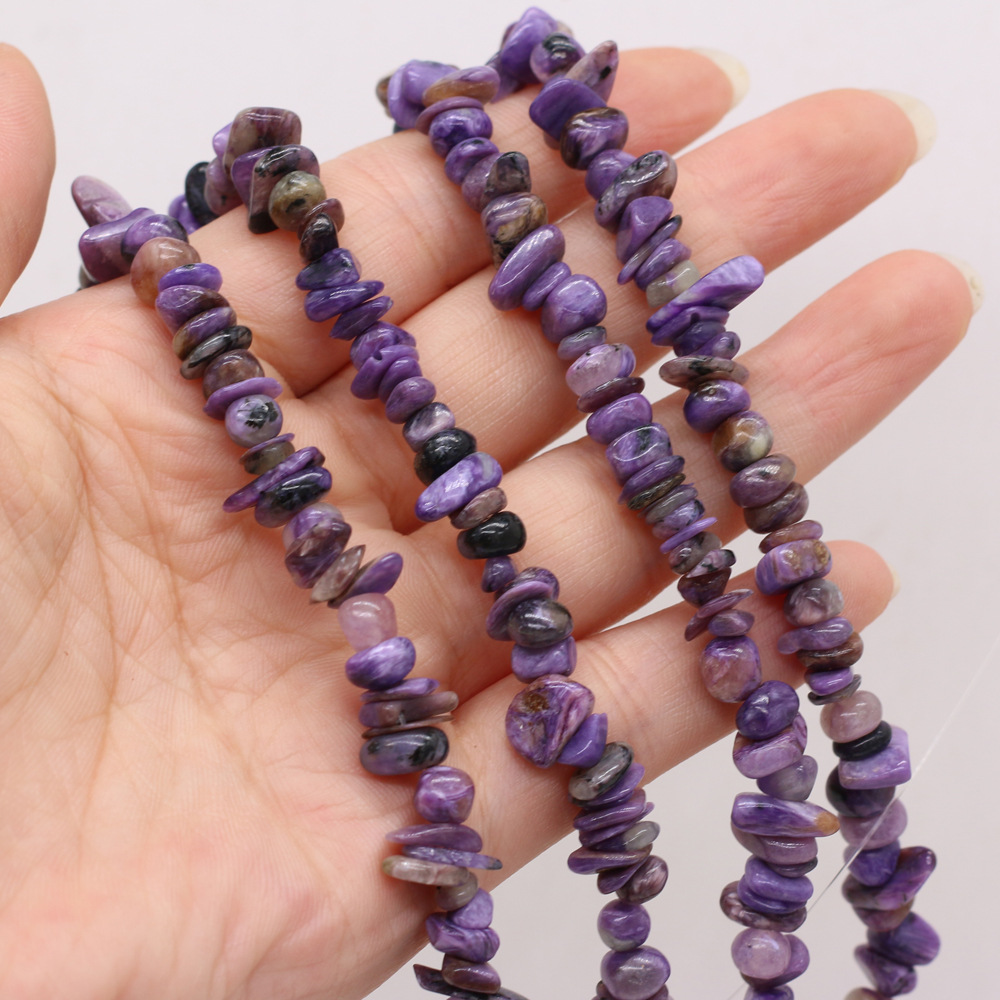 Wholesale of semi-finished DIY jewelry and handcrafted accessories made from natural crushed stone, amethyst and fluorite raw stones, beads with holes pic 15