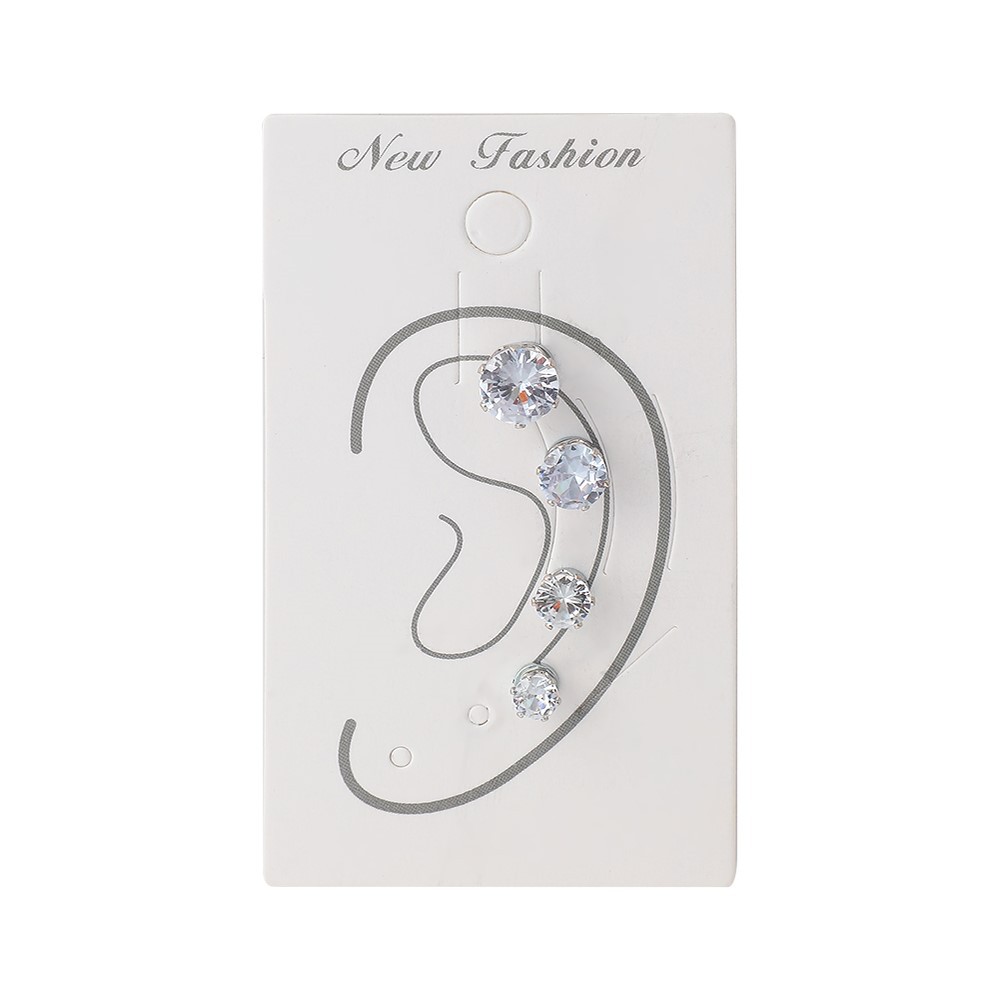 Niche design sense ear studs without ear holes, crystal zircon magnetic ear studs, light luxury, simple and versatile, ear bone clips, ear studs for women pic 4