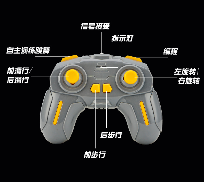 小商王1516E儿童智能编程充电遥控机器人电动太空宇航造型跳舞机详情8