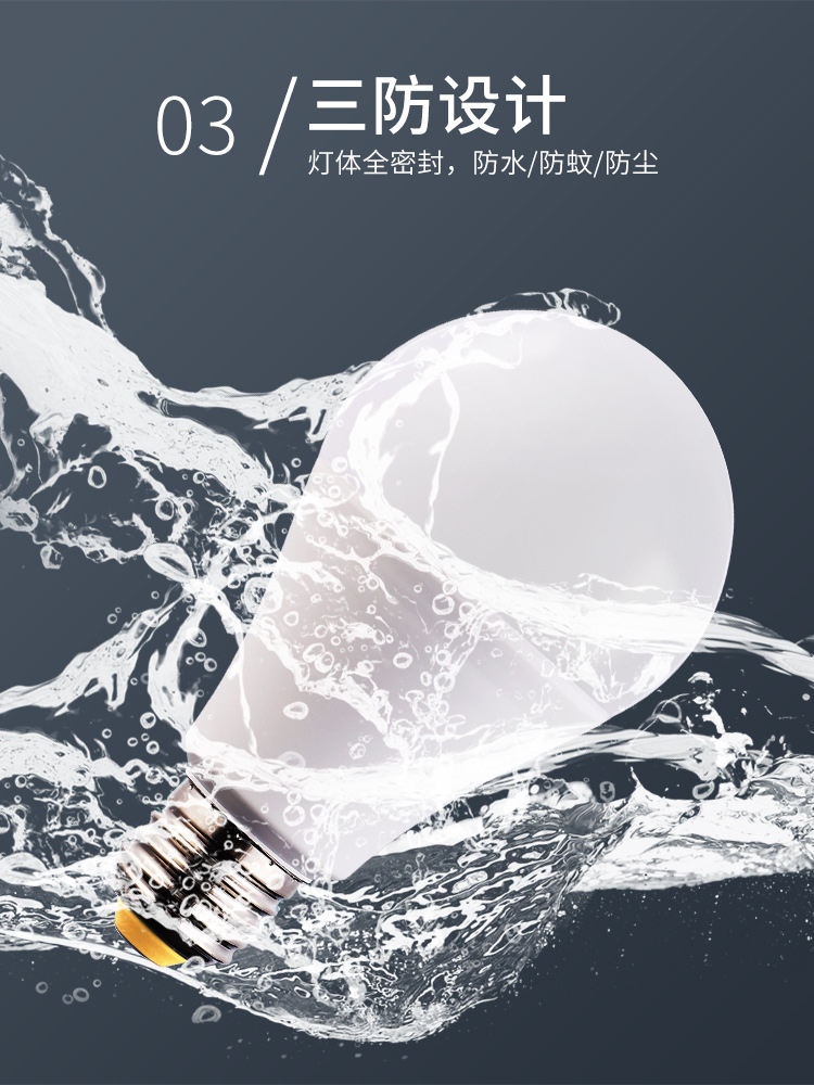 led灯泡家用商用超亮e14E27螺口节能灯泡电灯吊灯护眼无频闪球泡详情5