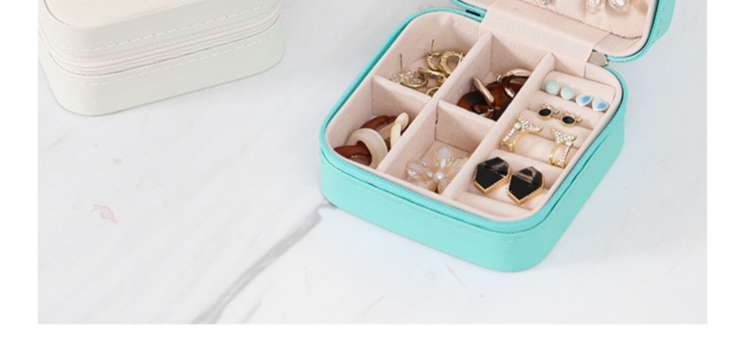 Jewelry box storage box, portable stud earrings, earrings, jewelry, necklace, ring, small, exquisite and mini new style box pic 3