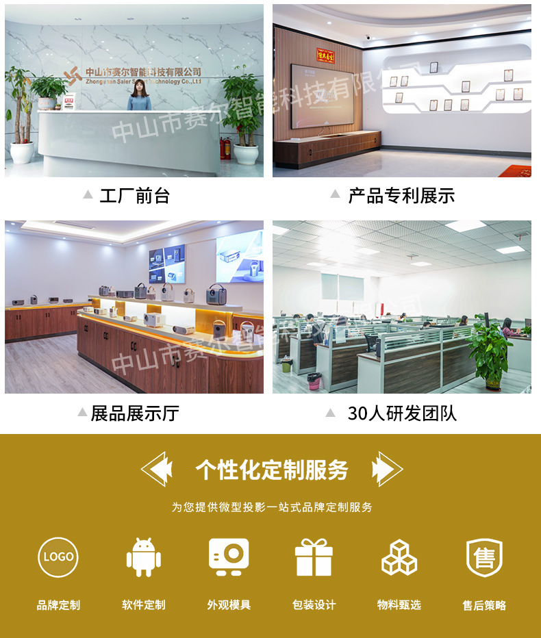 A11 projector with electric focusing, 1080P, suitable for home, office, bedroom wall projection, home small cinema, 4K projector pic 3