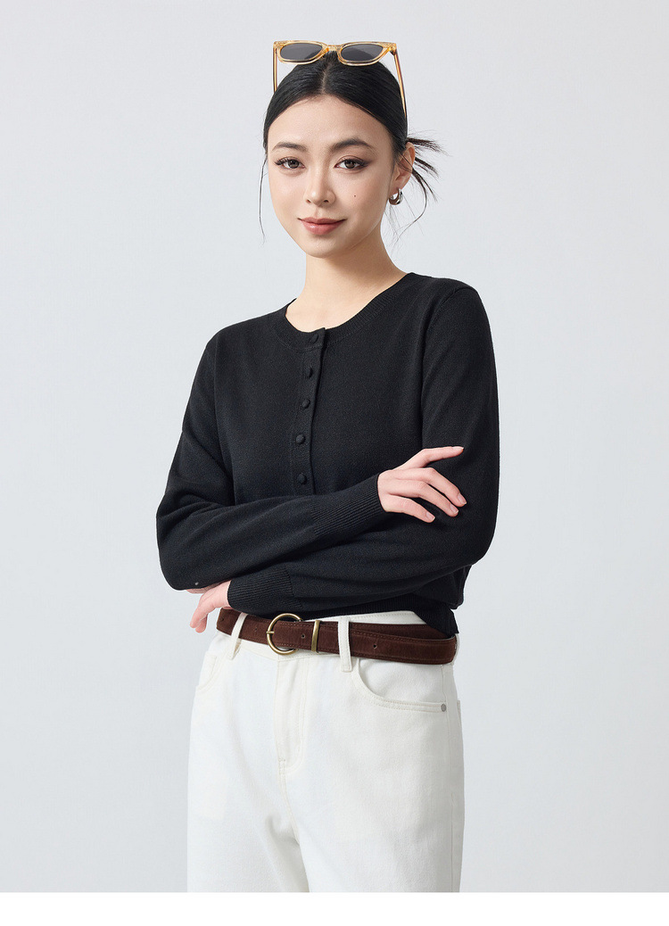 墨麦客女装气质通勤针织开衫女2026春季新款羊毛混纺外套女10175.详情44