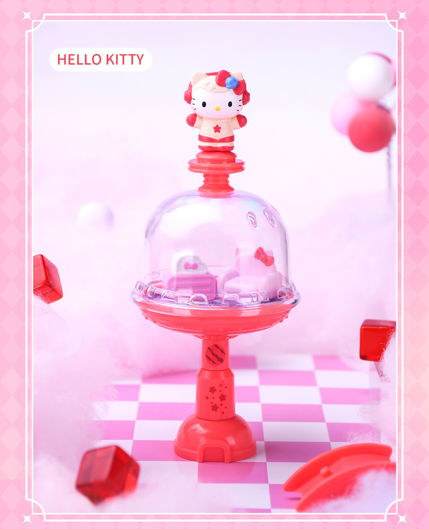 The official Sanrio family Dream Territory series blind box features a cute KT cat-themed decorative nest pic 8