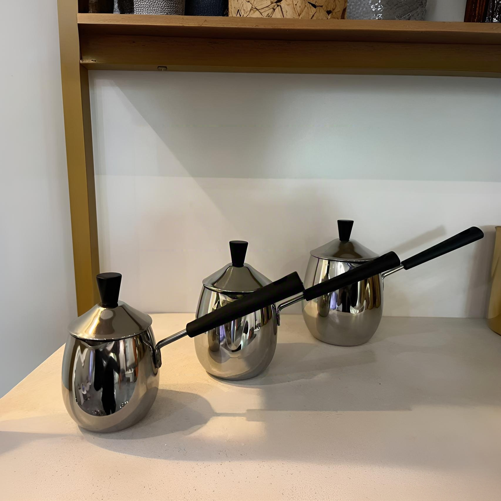 304 stainless steel latte art milk cup, small oil-pouring pot, hot oil baby food pot, milk pot, long handle, household oil-pouring pot pic 15