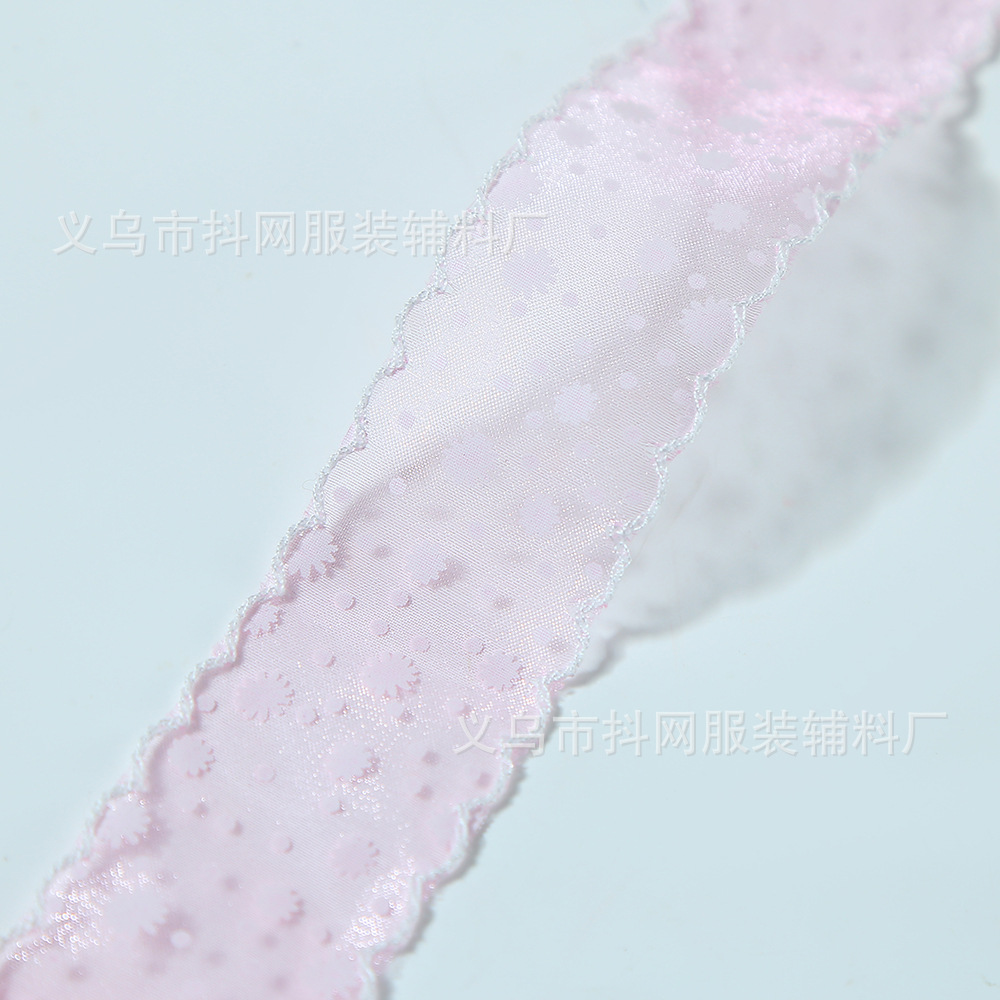 4cm Snowflake Fluttering Handmade diy Bow Ribbon Hair accessory Headwear accessory Ribbon gift box packaging strap wholesale pic 8