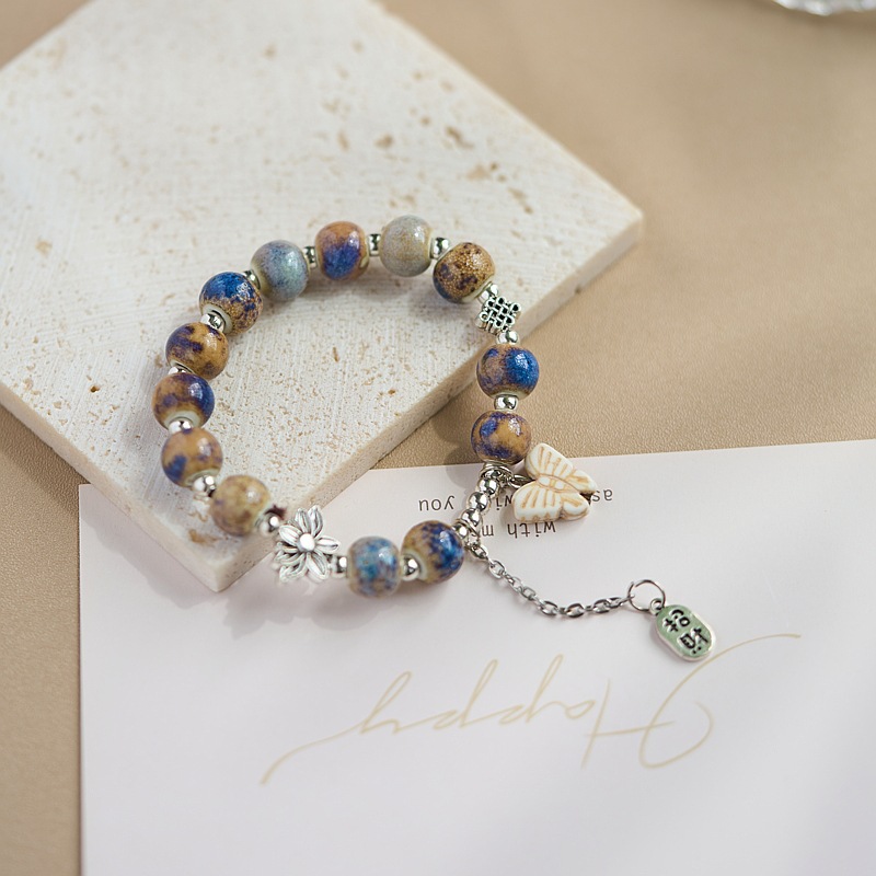 景德镇陶瓷手串新中式饰品批发陶瓷手串10元3串手链女百搭高级感详情11