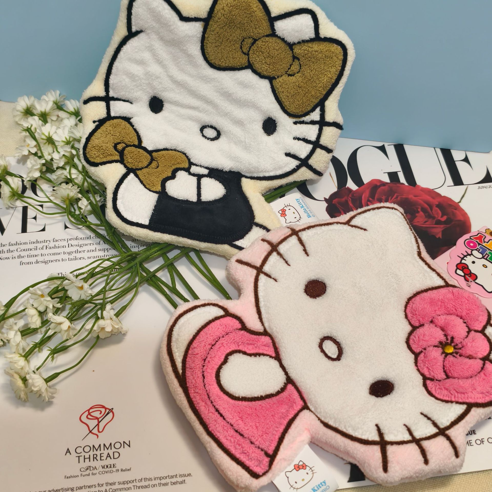 三丽鸥正版Hellokitty擦手巾可爱卡通毛巾挂式双层吸水珊瑚绒详情7