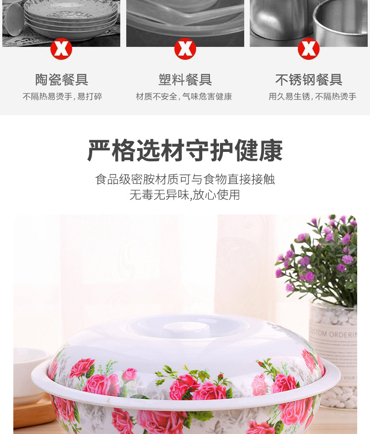 批发酒店用品汤碗汤盘 9 10寸家用盖碗汤盘仿瓷餐具厂家供应详情3