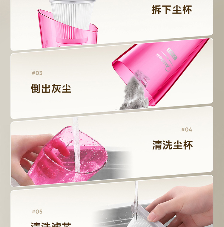 Midea/美的吸尘器SC861A家用大功率小型迷你手持推杆吸尘机详情24