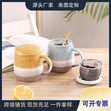New retro and creative ceramic butter box with lid, square cream box, Western-style butter box in stock pic 12