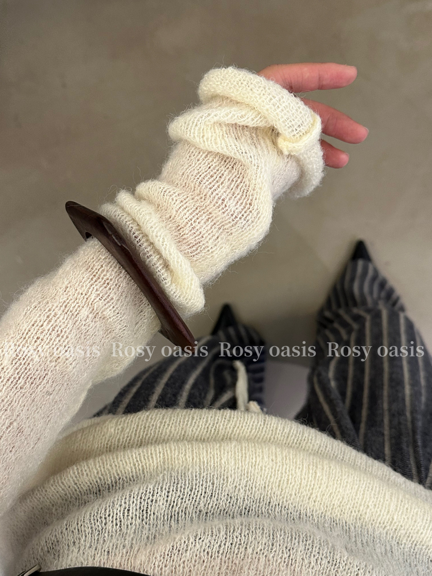 超薄羊毛修身打底衫~2024新款安静灰秋冬百搭混纺显瘦毛衣女5S20详情16