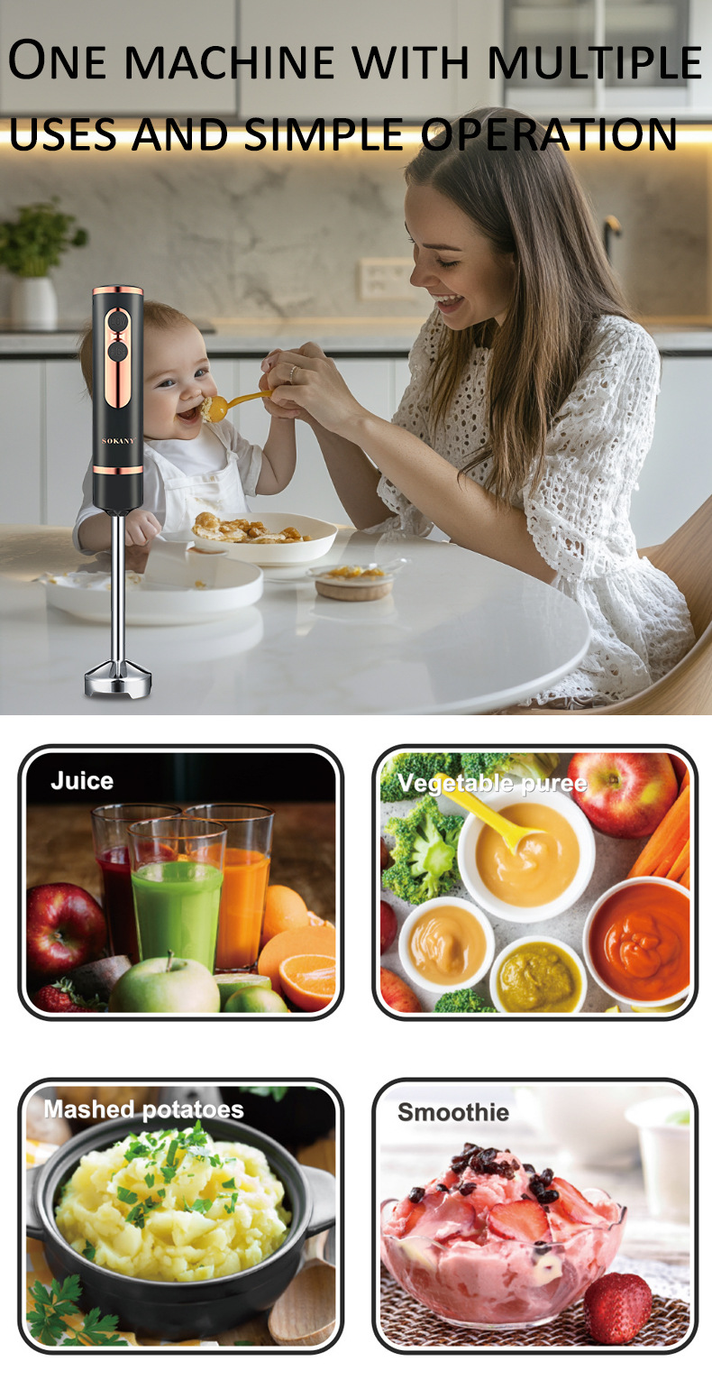 Export SOKANY02023 hand blender, Home complementary food processor, juicer pic 4