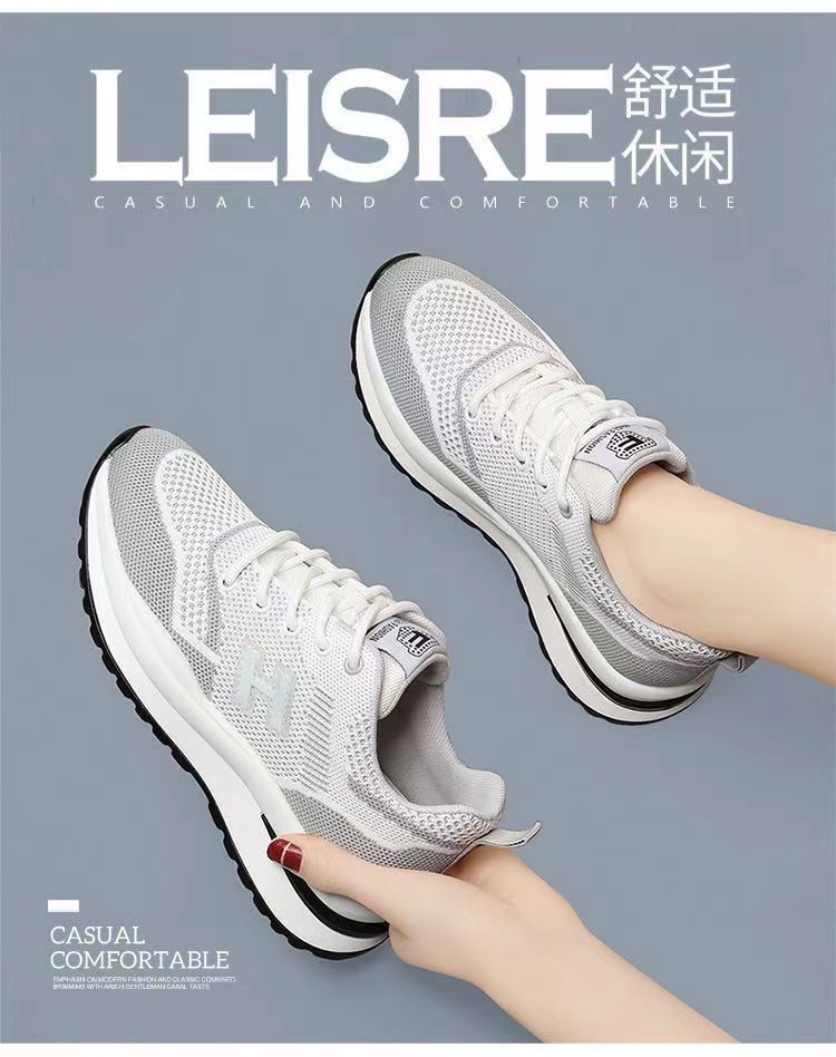 2024新款春夏轻便透气运动鞋女韩版百搭时尚跑步鞋女网面健步女鞋详情2
