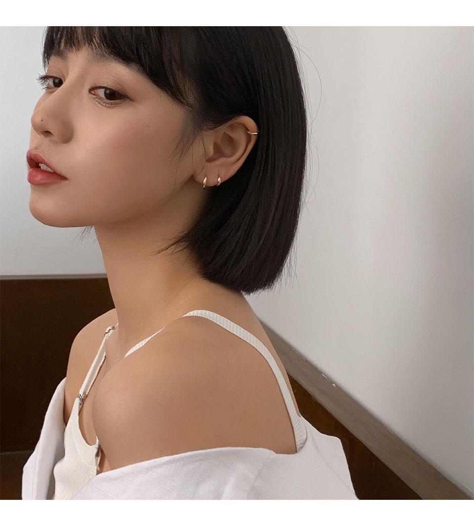 925银圈圈耳环女潮睡觉免摘韩国冷淡风气质小巧百搭网红耳圈耳扣详情10