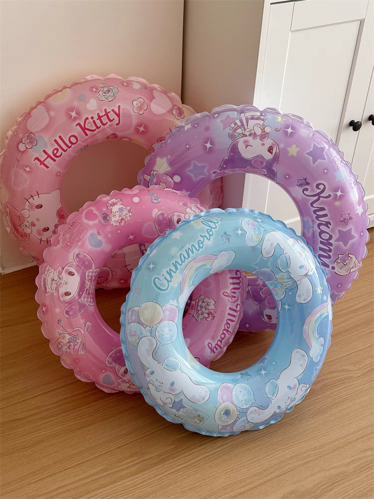 三丽鸥卡通游泳圈加厚充气救生圈腋下圈库洛米凯蒂猫美乐蒂厂家直供运动户外游泳用品详情4