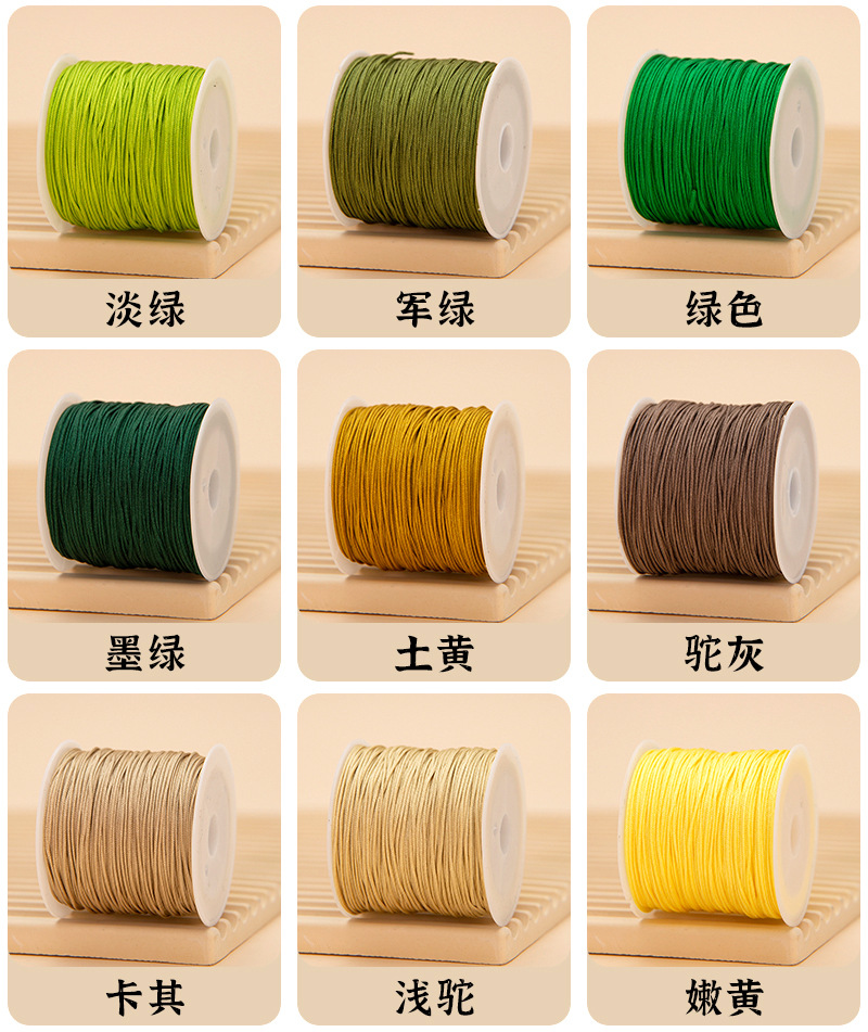 No. 72 jade thread handmade DIY jewelry pendant bracelet woven rope accessory material 0.8mm woven bracelet jade thread full color pic 10