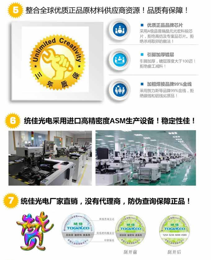 Taiwan Tongjia 3MM through-hole led beads F3, mist-like through-hole LED lights, through-hole red, yellow and green light-emitting diodes pic 5