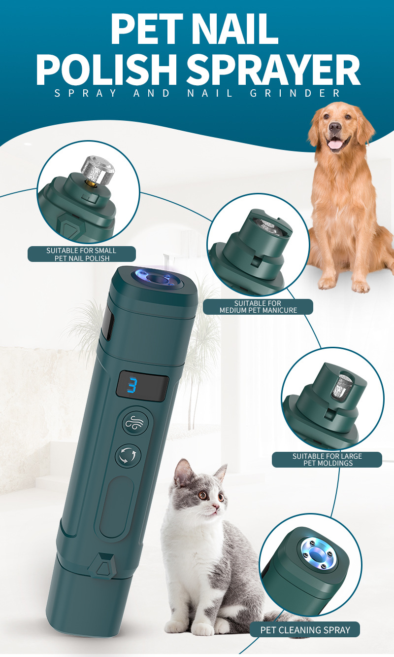 宠物喷雾指甲打磨器宠物清洁用品便携除臭去味美甲工具详情1