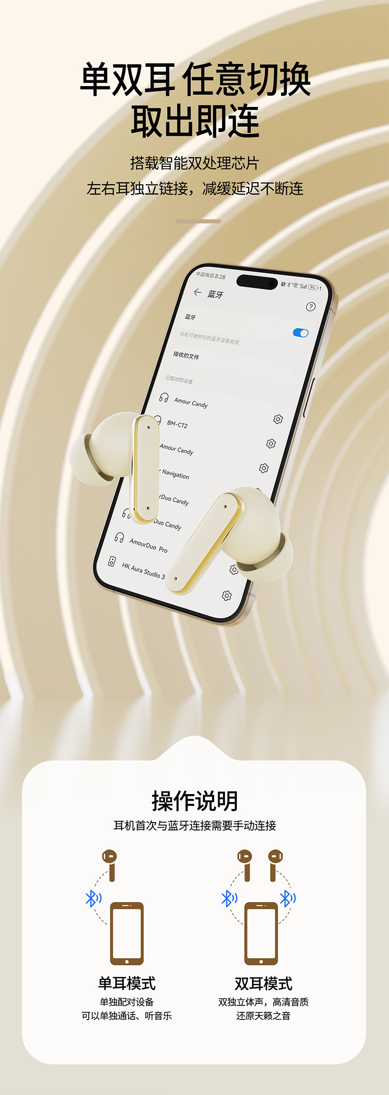 Трансграничные bluetooth наушники, которые были супер длинными и длительными, мини-наушники с короткими короткими головками носили долгое время и не болели высоким содержанием звука pic 10
