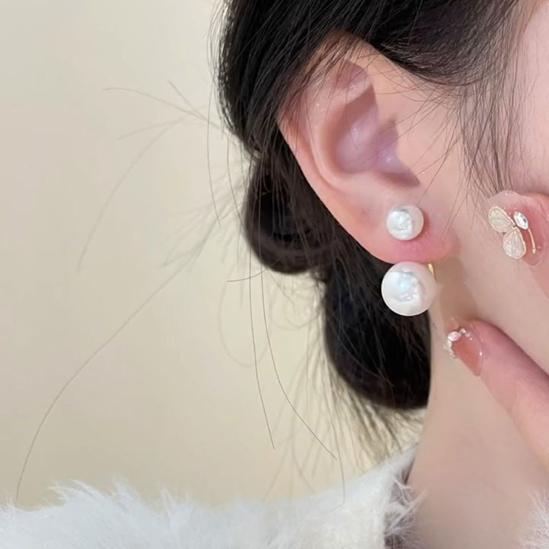 2024新款一款两戴高级感双面珍珠耳环气质设计感显脸瘦百搭女耳饰详情5