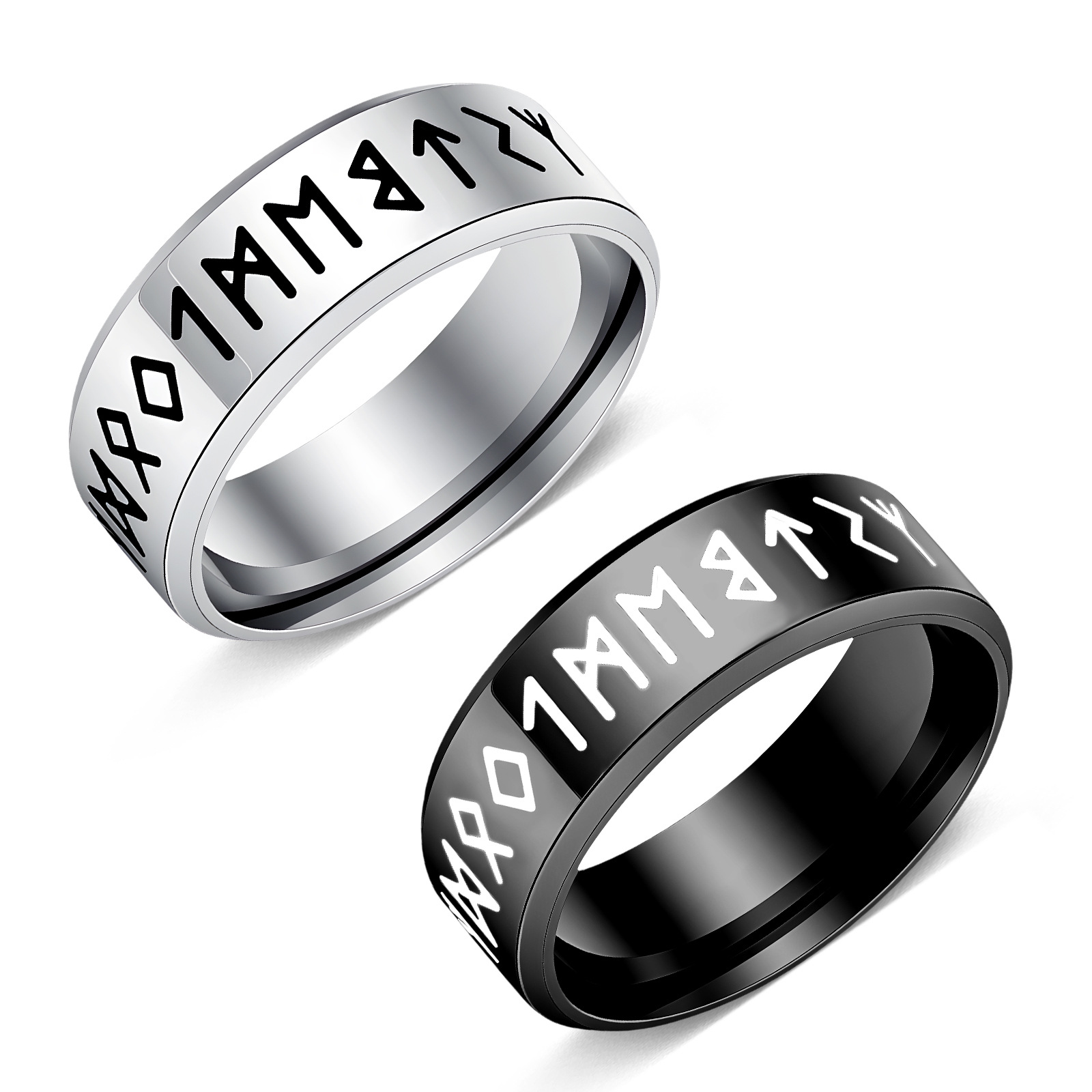 The new Viking stainless steel ring and Rune totem ring for men from the Nordic cross-border Amazon temu pic 11
