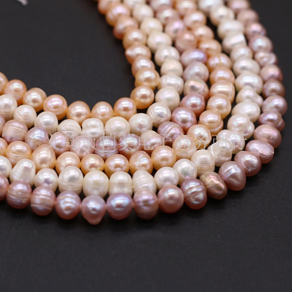 Natural pearl nearly round-shaped beads ADIY jewelry accessories, handcrafted jewelry necklaces, production and wholesale pic 7