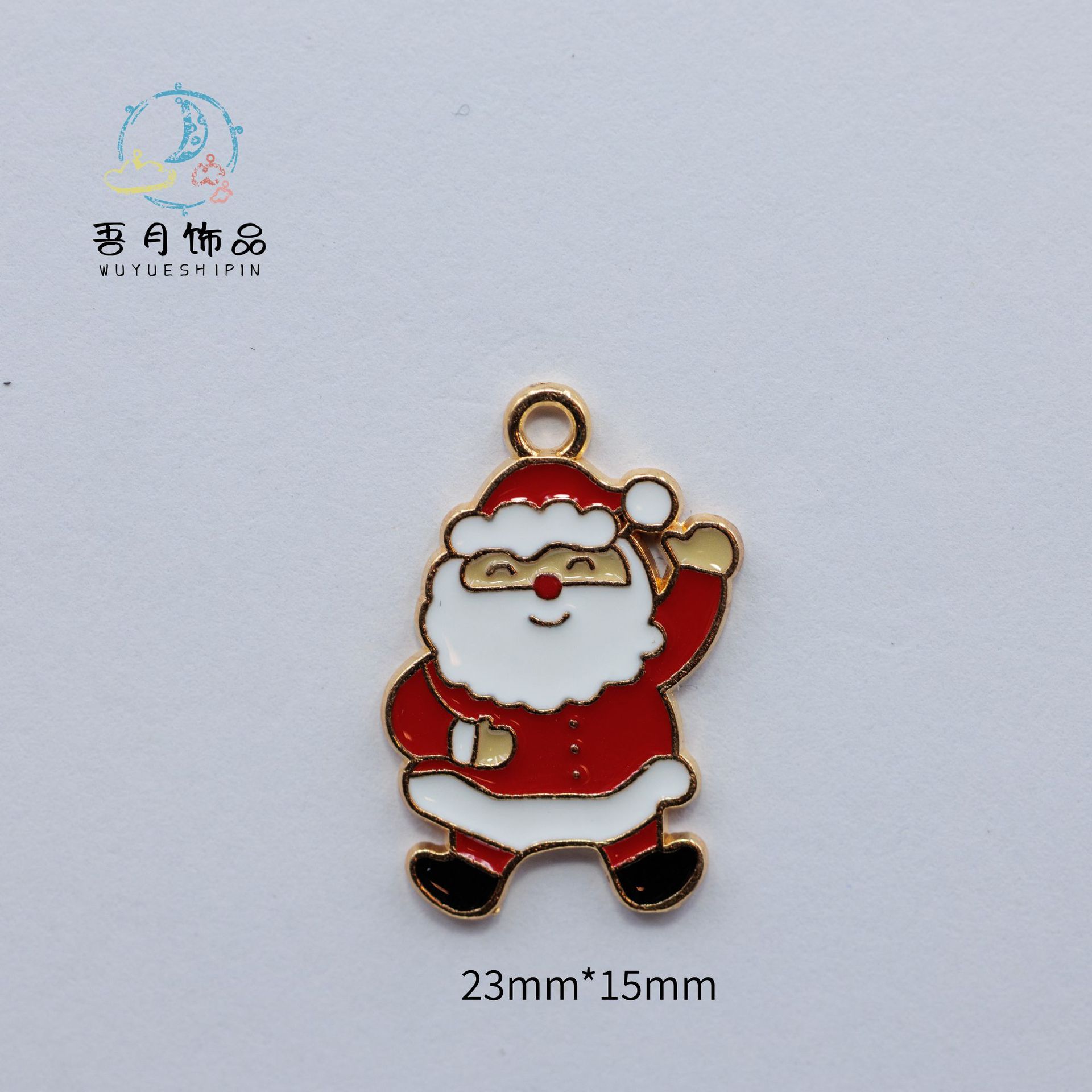 大量圣诞系列合金滴油配件挂件吊坠DIY跨境麋鹿雪花胸针别针装饰详情22