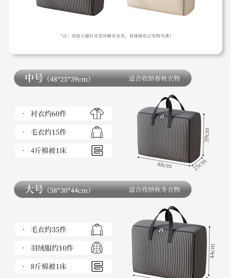 衣服被子收纳袋子加厚牛津布搬家行李打包袋收纳包大容量防潮整理详情5