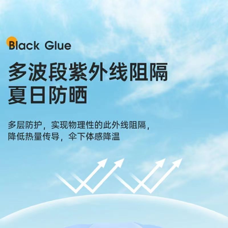 全自动48骨晴雨两用伞加厚黑胶遮阳防晒伞三折工厂批发商务UV雨伞详情7