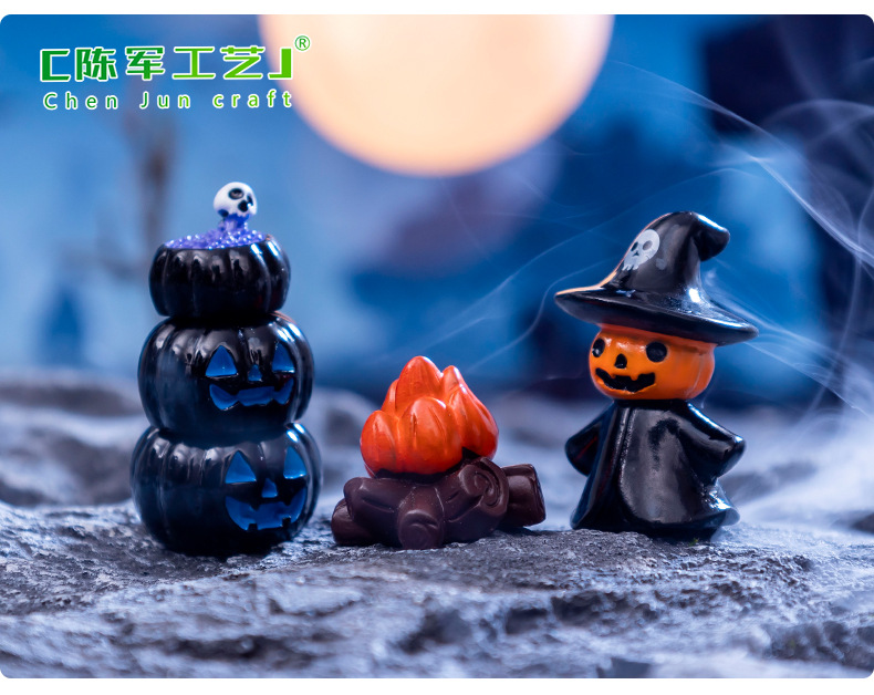 Cross-border new product micro-landscape creative Halloween Witch Ghost Pumpkin diy decorative accessories mini small ornaments pic 43