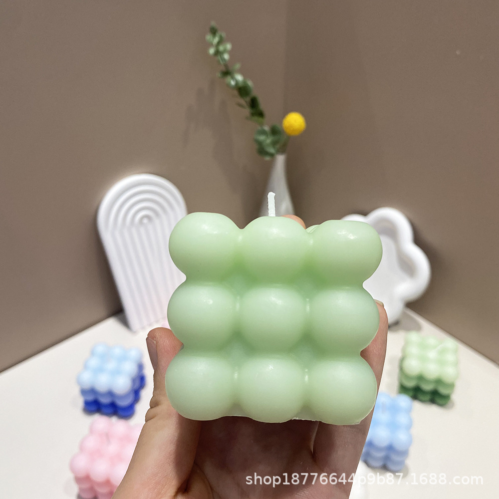 魔方香薰蜡烛生日伴手礼ins几何蜡烛拍照道具派对布置摆件详情5