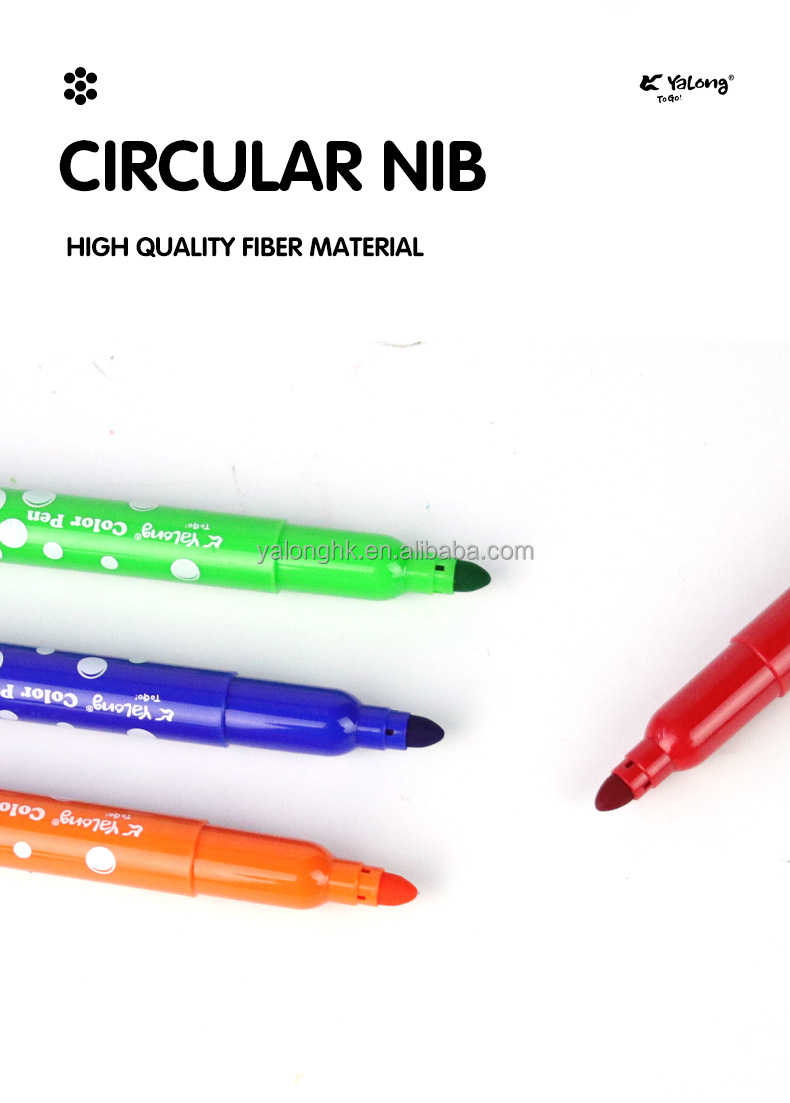Yalong Cross-border 6/12 high-quality student art supplies in color, including colored pens, cartoon colors, and giant watercolor pen paintings pic 4