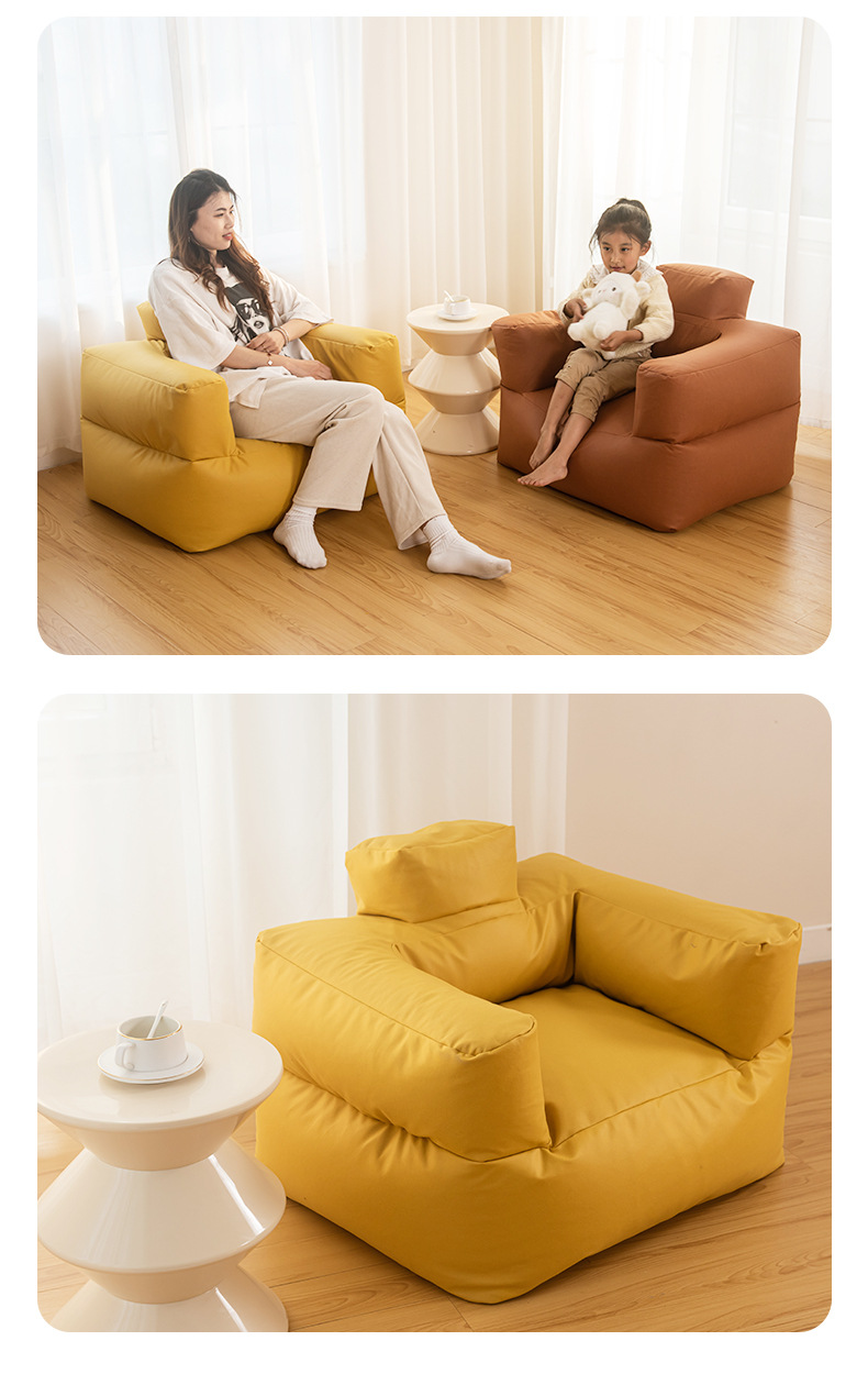 Armchair, F lazy sofa, Nordic cushion, tatami bay window, floor, bedroom, cushion, living room pic 11