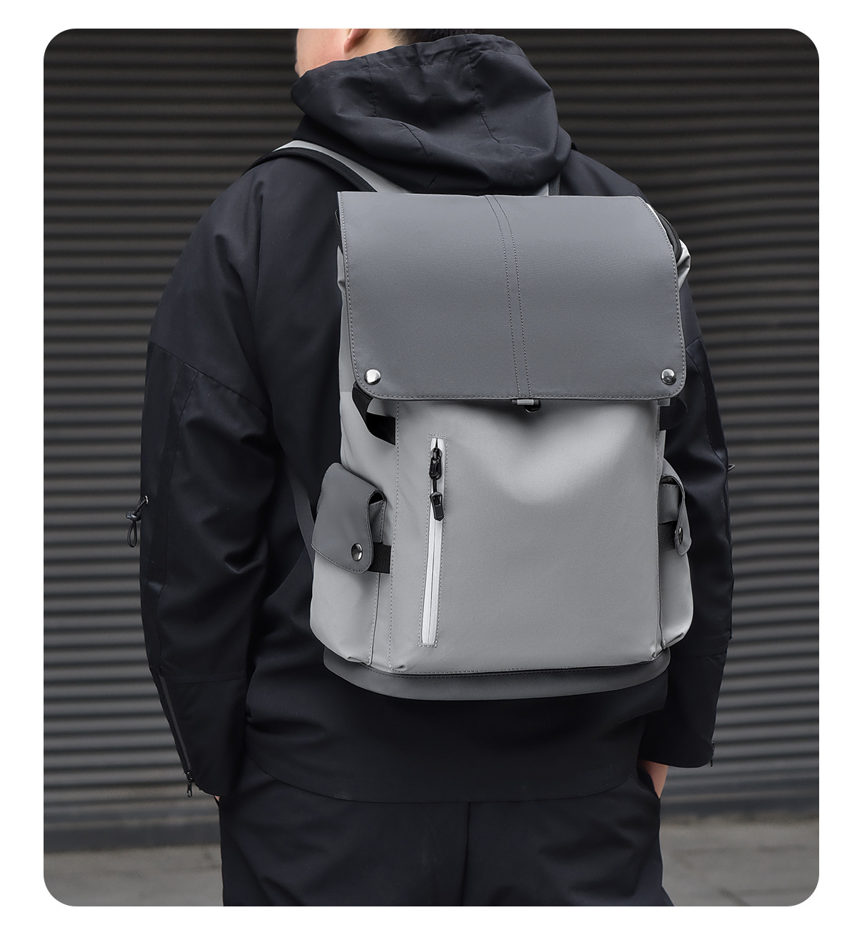 跨境新款轻便双肩背包男士商务休闲电脑包防水旅行包潮学生书包女详情24