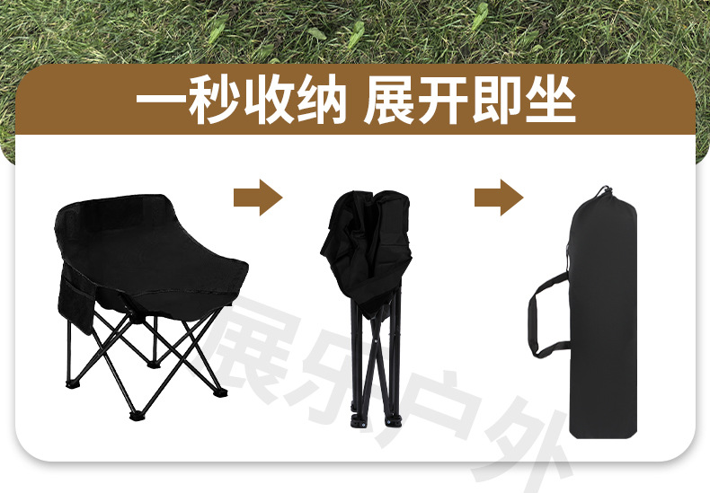 Outdoor classic black folding table moon chair set, camping folding table, night market table, camping folding egg roll dining table pic 9