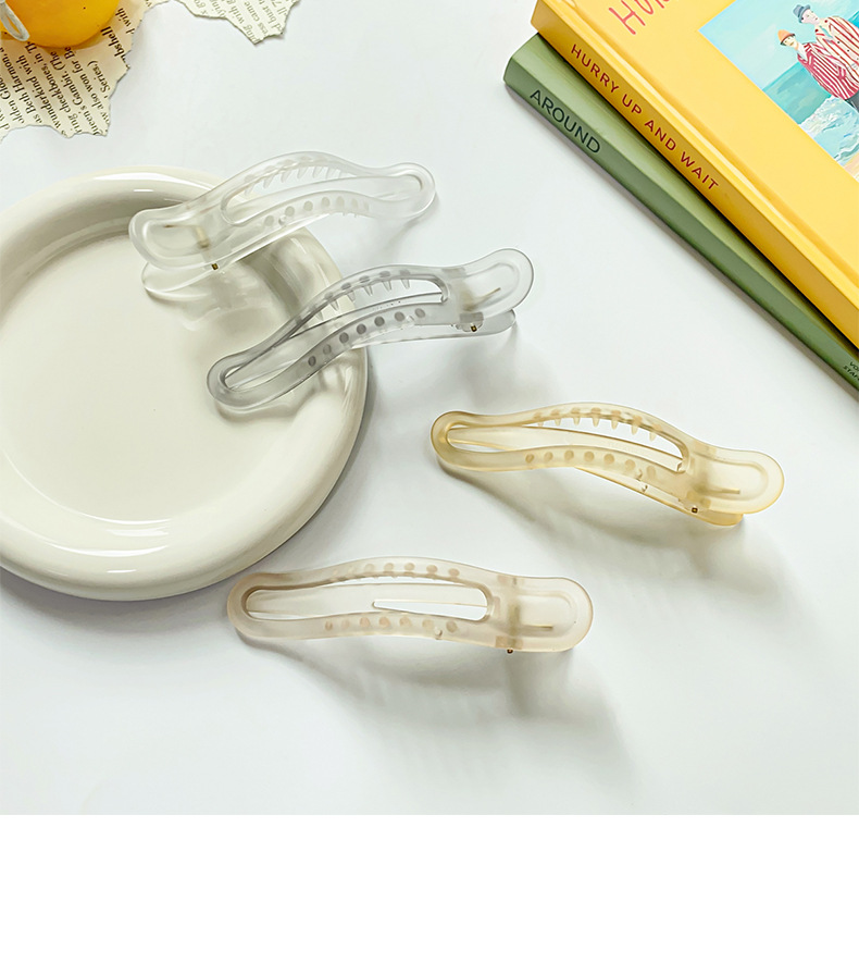 The gradient matte duckbill hairpin from Dongdaemun, South Korea, features a simple yet sophisticated hairpin top clip and a hair accessory for the back of the head pic 10