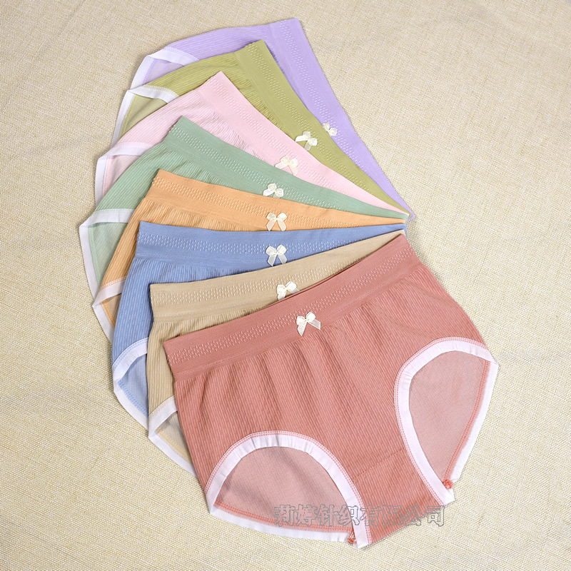 8条装云朵女士内裤中高腰无痕透气抗菌纯棉裆女生式三角内裤批发详情2