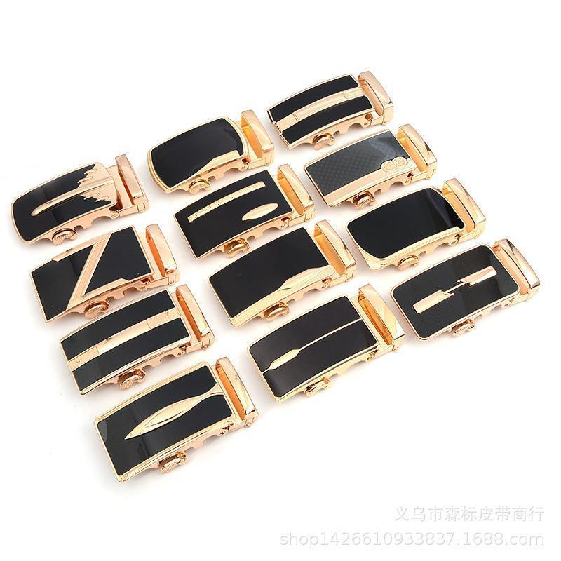 男士商务休闲皮带自动扣贴片合金LOGO打标腰带头个性配件厂家批发详情47