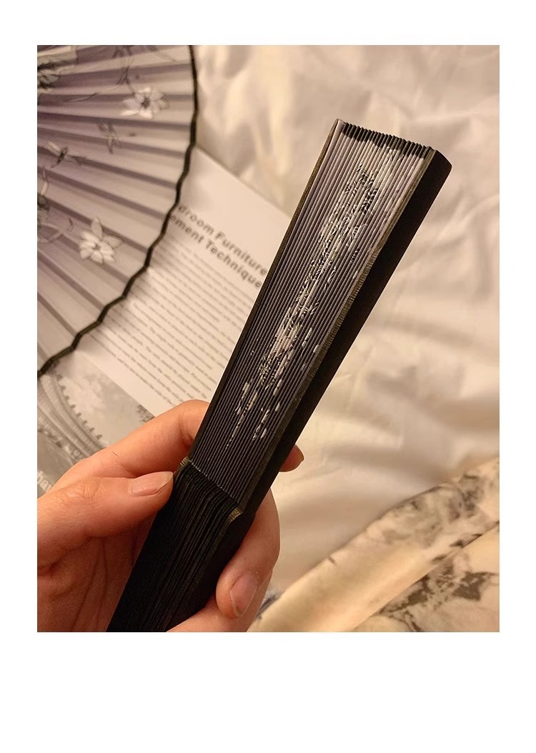 古风小扇子折扇中国风新中式旗袍舞蹈扇夏天古装便携折叠流苏竹扇详情8