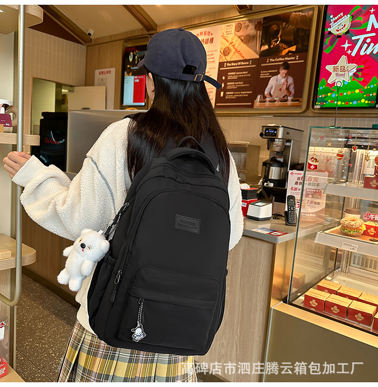 背包书包女日系初中生高中大学生女大容量潮牌旅行电脑包双肩包详情16