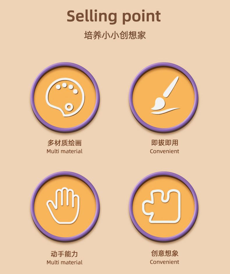 BAILE百乐双头直液丙烯马克笔小学生diy创意涂鸦美术手绘软头画笔详情2