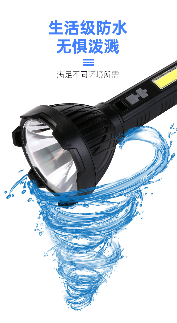 TY850T跨境爆款升级双灯户外探险家用应急太阳能手电筒双充电模式详情8