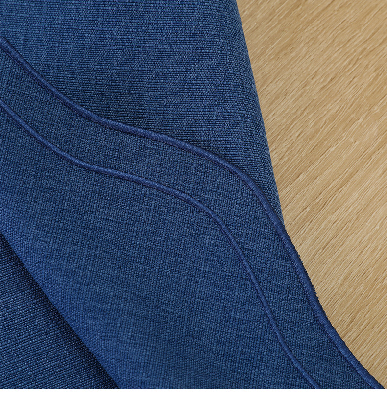 国潮高级感异形棉麻西餐垫亚麻纯色布艺隔热垫轻奢餐桌欧式绣花餐垫详情13