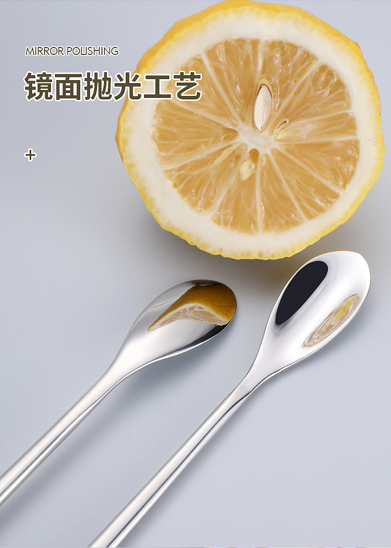 304长柄搅拌勺子批发不锈钢长柄冰勺印logo酒吧调酒棒圆棍咖啡勺详情18