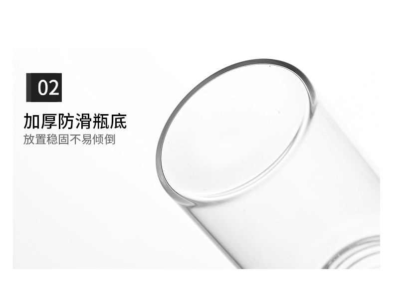 新款高硼硅密封罐玻璃小号食品级耐高温茶叶带盖子药物分装木盖详情11
