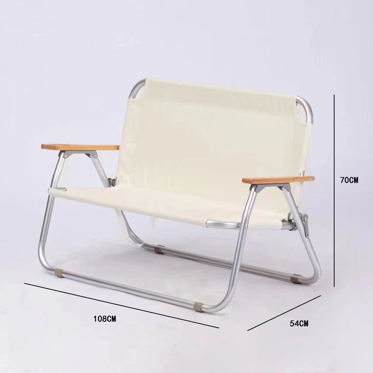 YEZHULIN户外露营折叠椅铝合金折叠双人椅子便携式靠背休闲椅详情6