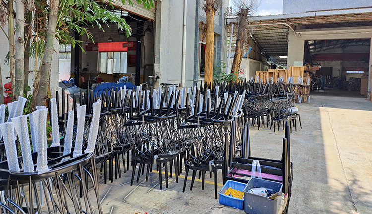 Star Outdoor wedding chairs, lawn wedding hotel cross-wood grain chairs, banquet soft packaging, event conference, restaurant backrest chairs pic 19